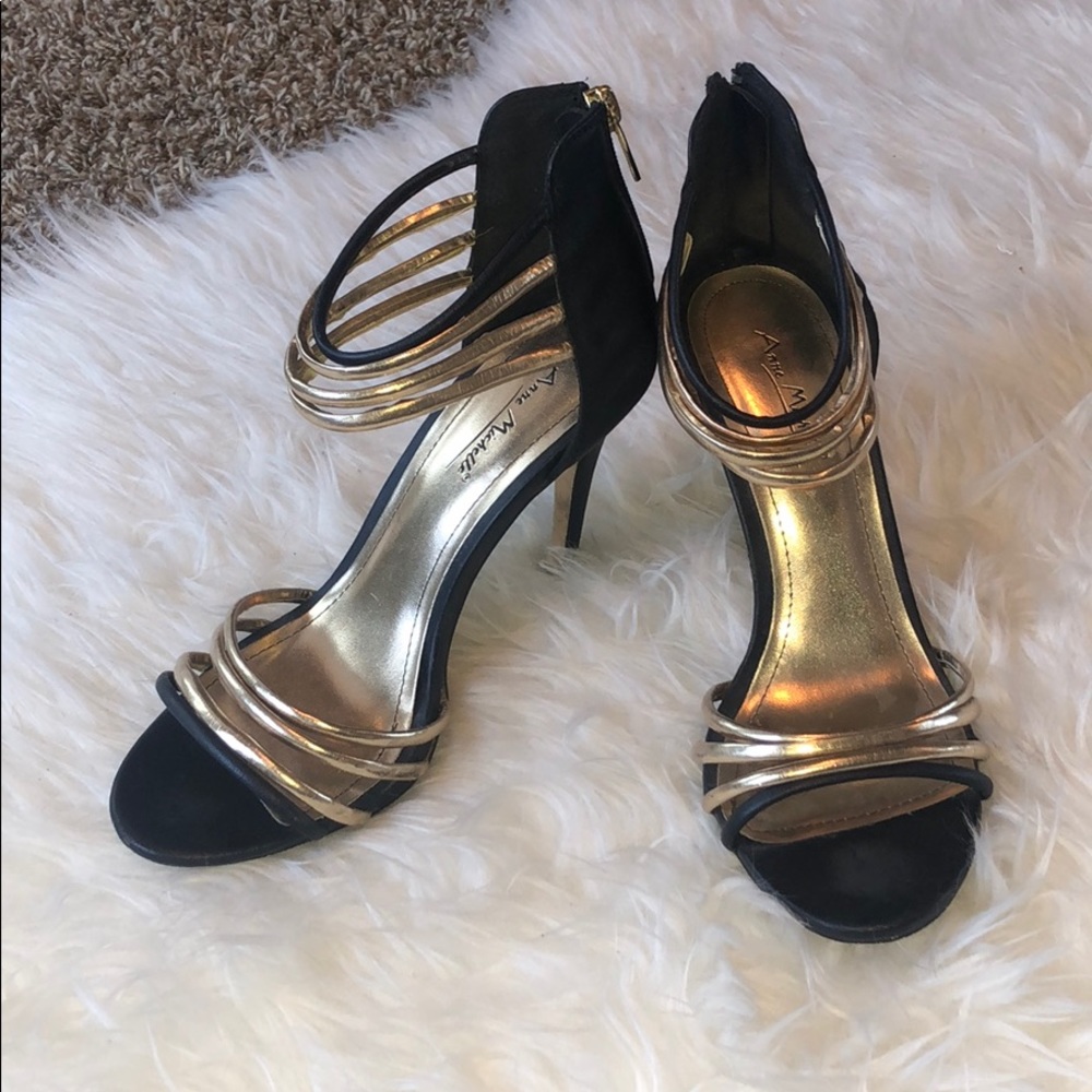 Anne Michelle Gold & black heels